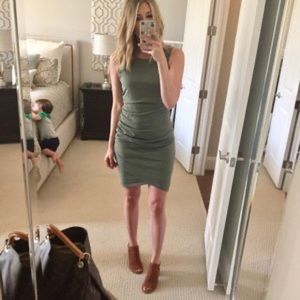 Leith Ruched Body-Con Tank Dress